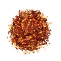 Dried Red Chilli Flakes Ã¢â¬â Pile of Crushed Red Pepper with Seeds Royalty Free Stock Photo